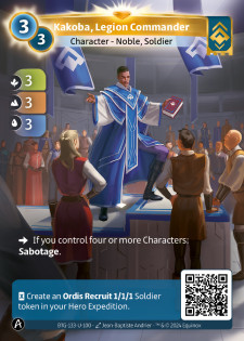 Kakoba, Commandant de Légion
