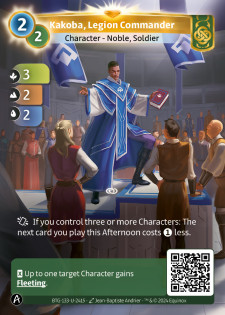 Kakoba, Commandant de Légion