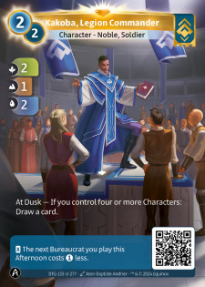 Kakoba, Commandant de Légion