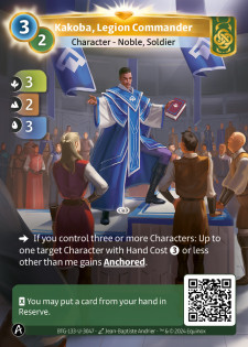 Kakoba, Commandant de Légion