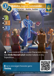 Kakoba, Commandant de Légion