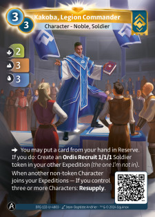 Kakoba, Commandant de Légion