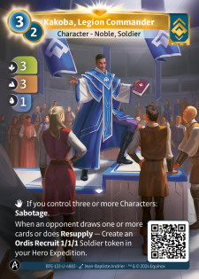 Kakoba, Commandant de Légion
