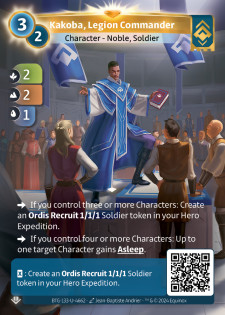 Kakoba, Commandant de Légion
